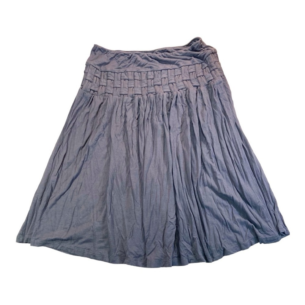 Downeast Basics grey basketweave rayon spandex skirt XL